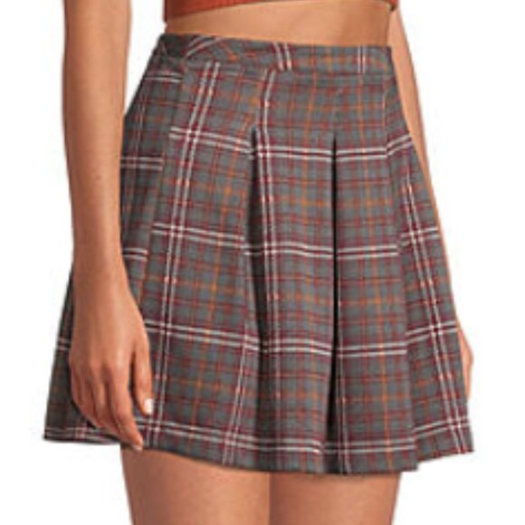 Arizona Womens Pleated Skirt Juniors Size XS Color James Grey - Picture 3 of 3